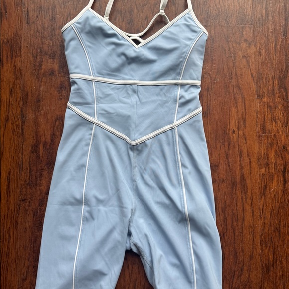 Sleek Light Blue Shapewear Bodysuit - Picture 3 of 6